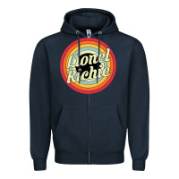 Navy lionel richie Zipper Hoodie - linhVisuals