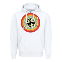 White lionel richie Zipper Hoodie - linhVisuals