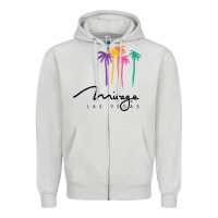 Dove Grey mirage Zipper Hoodie - linhVisuals