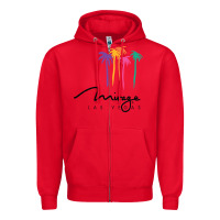 Red mirage Zipper Hoodie - linhVisuals