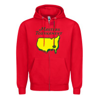 Red MASTERS TOURNAMENT GOLF Zipper Hoodie - linhVisuals