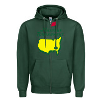 Sports Green MASTERS TOURNAMENT GOLF Zipper Hoodie - linhVisuals