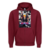 Burgundy Bleachs Anime Zipper Hoodie - linhVisuals