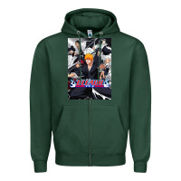 Sports Green Bleachs Anime Zipper Hoodie - linhVisuals