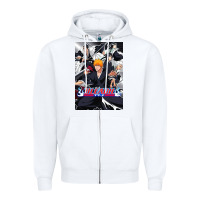 White Bleachs Anime Zipper Hoodie - linhVisuals