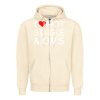 Sandshell i love hot single moms tee red heart hot mother milf mommy t shirt Zipper Hoodie - linhVisuals