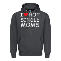 Smoke i love hot single moms tee red heart hot mother milf mommy t shirt Zipper Hoodie - linhVisuals