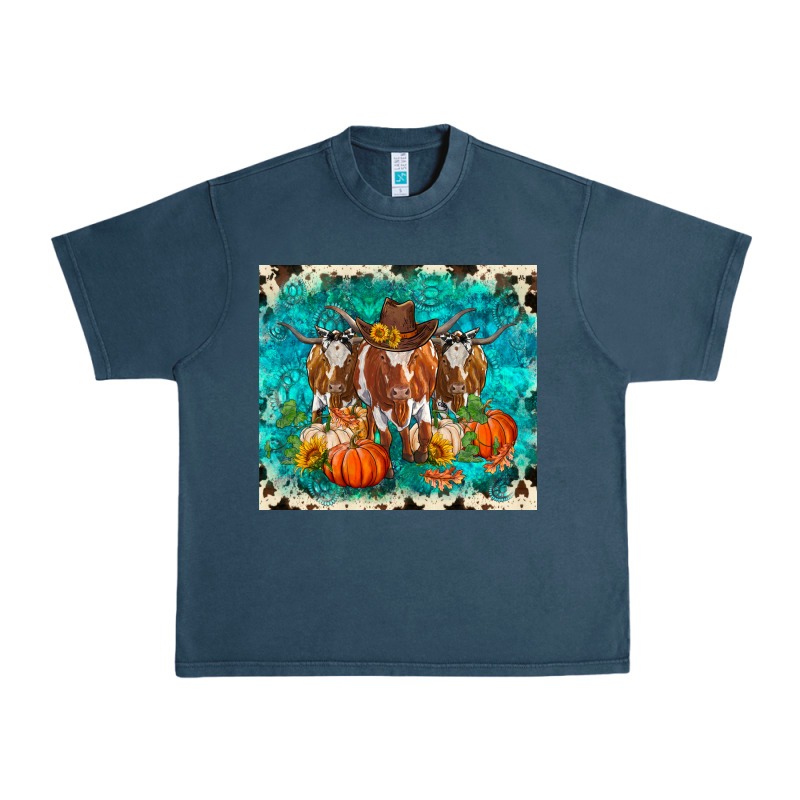 Fall Longhorn Cows Urban Heavy Tee by RanaPortraitStore | Teevron