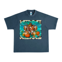 Midnight Navy fall longhorn cows Urban Heavy Tee - RanaPortraitStore