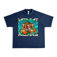 Navy fall longhorn cows Urban Heavy Tee - RanaPortraitStore