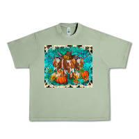 Oil Green fall longhorn cows Urban Heavy Tee - RanaPortraitStore