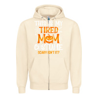 Sandshell halloween mom shirts funny this is my tired mom costume t shirt Zipper Hoodie - linhVisuals