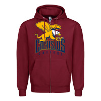 Burgundy canisius golden griffins Zipper Hoodie - linhVisuals