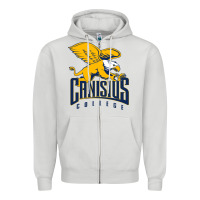 Dove Grey canisius golden griffins Zipper Hoodie - linhVisuals