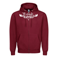 Burgundy dethklok Zipper Hoodie - linhVisuals