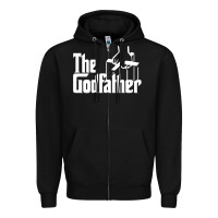 Black godfather Zipper Hoodie - linhVisuals