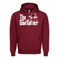 Burgundy godfather Zipper Hoodie - linhVisuals