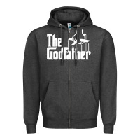 Charcoal Heather godfather Zipper Hoodie - linhVisuals