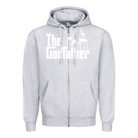Heather Grey godfather Zipper Hoodie - linhVisuals
