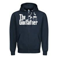 Navy godfather Zipper Hoodie - linhVisuals