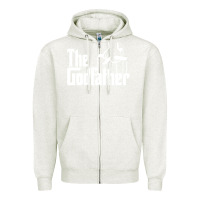 Oatmeal Heather godfather Zipper Hoodie - linhVisuals