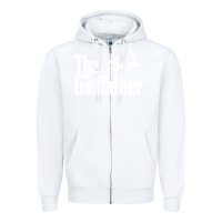 White godfather Zipper Hoodie - linhVisuals