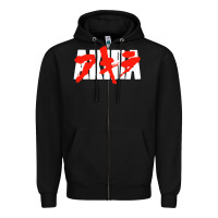 Black black akira Zipper Hoodie - linhVisuals