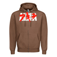 Chestnut black akira Zipper Hoodie - linhVisuals