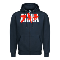 Navy black akira Zipper Hoodie - linhVisuals