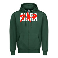 Sports Green black akira Zipper Hoodie - linhVisuals