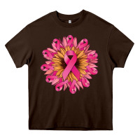 Chocolate Brown Cancer ribbon sunflower Cancer Awareness Heavy Core Tee - HowdyJamesFarm