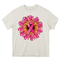 Cream Cancer ribbon sunflower Cancer Awareness Heavy Core Tee - HowdyJamesFarm