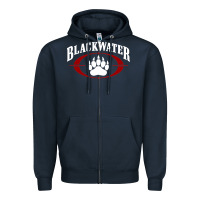Navy blackwater Zipper Hoodie - linhVisuals