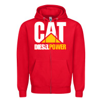 Red cat diesel power Zipper Hoodie - linhVisuals