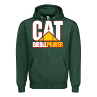 Sports Green cat diesel power Zipper Hoodie - linhVisuals