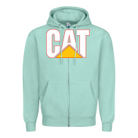 Seafoam cat Zipper Hoodie - linhVisuals