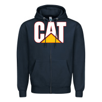 Navy cat Zipper Hoodie - linhVisuals