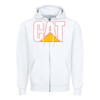 White cat Zipper Hoodie - linhVisuals
