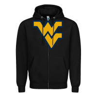 Black west virginia gifts,  power Zipper Hoodie - linhVisuals