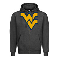 Charcoal Heather west virginia gifts,  power Zipper Hoodie - linhVisuals