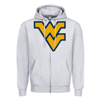 Heather Grey west virginia gifts,  power Zipper Hoodie - linhVisuals