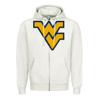 Oatmeal Heather west virginia gifts,  power Zipper Hoodie - linhVisuals