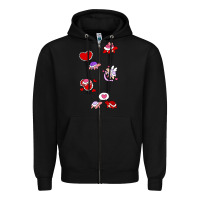 Black valentines day turtles Zipper Hoodie - linhVisuals