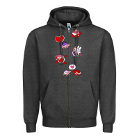Charcoal Heather valentines day turtles Zipper Hoodie - linhVisuals