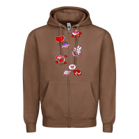 Chestnut valentines day turtles Zipper Hoodie - linhVisuals