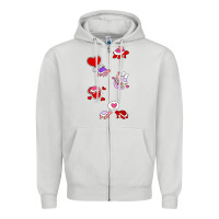 Dove Grey valentines day turtles Zipper Hoodie - linhVisuals