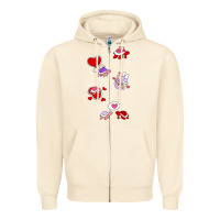 Sandshell valentines day turtles Zipper Hoodie - linhVisuals