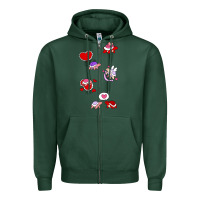 Sports Green valentines day turtles Zipper Hoodie - linhVisuals