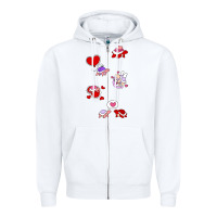 White valentines day turtles Zipper Hoodie - linhVisuals
