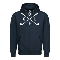 Navy Golf Club 001 Zipper Hoodie - linhVisuals